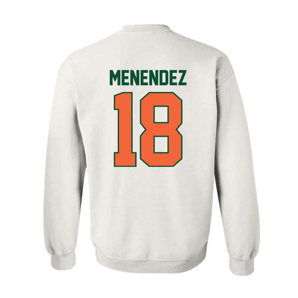Miami - NCAA Baseball : Frank Menendez - Sports Shersey Crewneck Sweatshirt-1