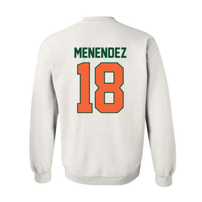 Miami - NCAA Baseball : Frank Menendez - Sports Shersey Crewneck Sweatshirt-1