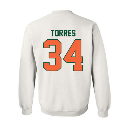 Miami - NCAA Baseball : Michael Torres - Sports Shersey Crewneck Sweatshirt-1