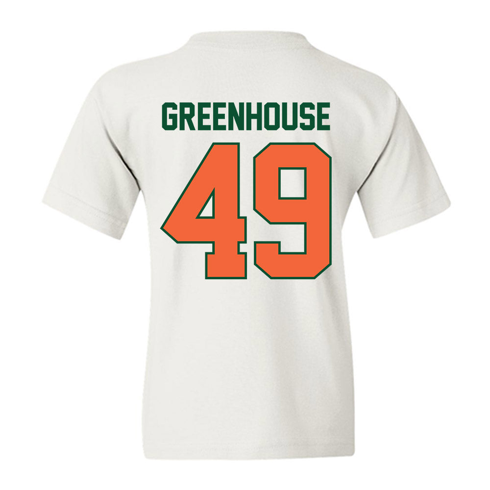 Miami - NCAA Baseball : Mason Greenhouse - Sports Shersey Youth T-Shirt-1