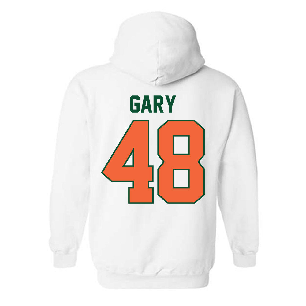 Miami - NCAA Baseball : Bennett Gary - Sports Shersey Hooded Sweatshirt-1