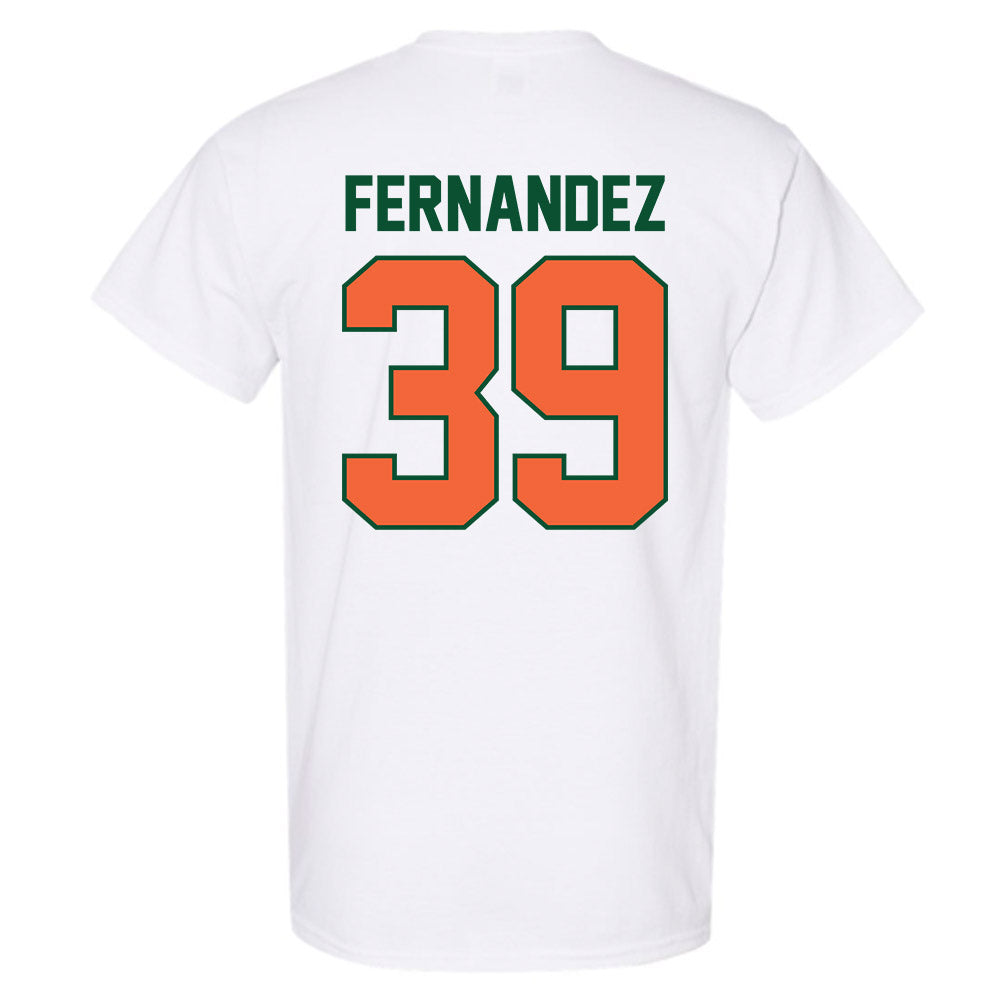 Miami - NCAA Baseball : Michael Fernandez - Sports Shersey T-Shirt-1