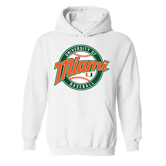 Miami - NCAA Baseball : Sebastian Santos-Olson - Sports Shersey Hooded Sweatshirt-0