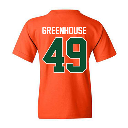 Miami - NCAA Baseball : Mason Greenhouse - Sports Shersey Youth T-Shirt-1