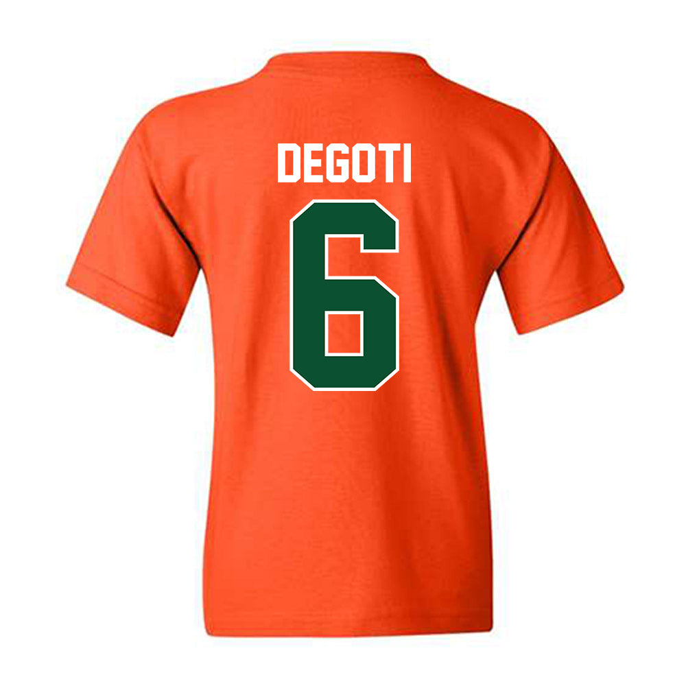 Miami - NCAA Baseball : Brandon DeGoti - Sports Shersey Youth T-Shirt-1