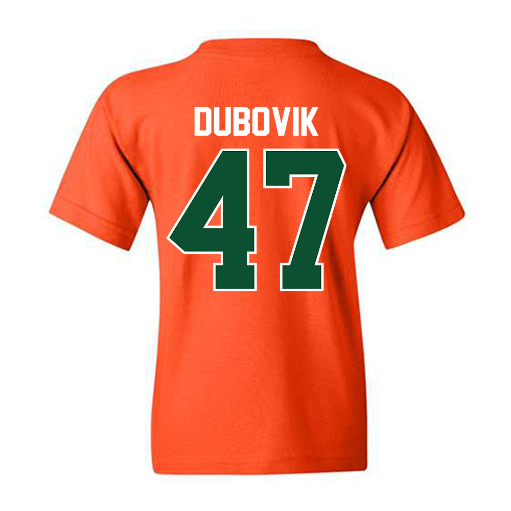 Miami - NCAA Baseball : Dylan Dubovik - Sports Shersey Youth T-Shirt-1