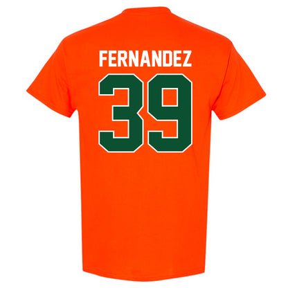 Miami - NCAA Baseball : Michael Fernandez - Sports Shersey T-Shirt-1