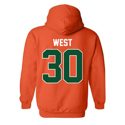 Miami - NCAA Baseball : Brylan West - Sports Shersey Hooded Sweatshirt-1