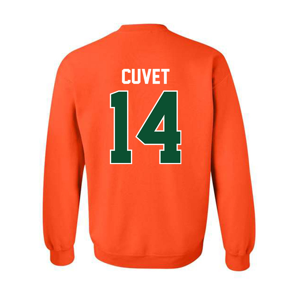 Miami - NCAA Baseball : Daniel Cuvet - Sports Shersey Crewneck Sweatshirt-1