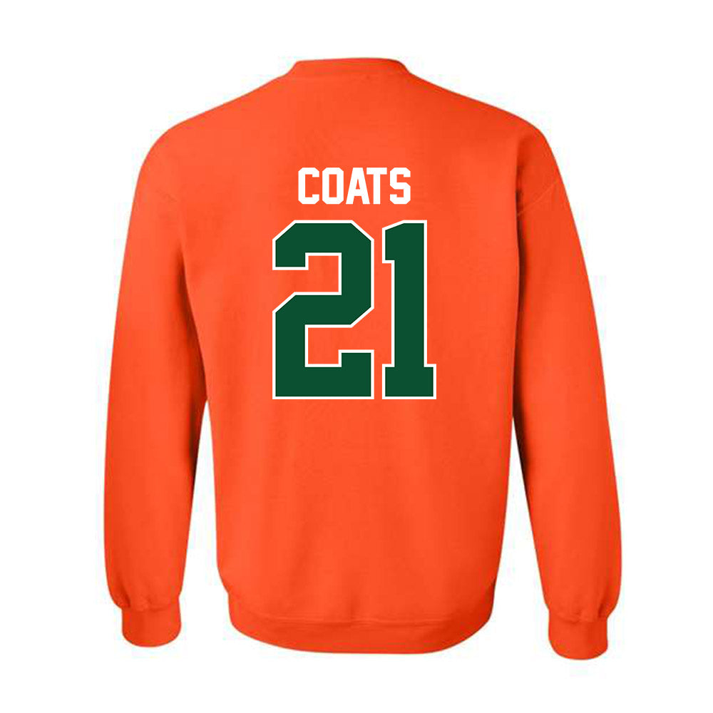 Miami - NCAA Baseball : TJ Coats - Sports Shersey Crewneck Sweatshirt-1