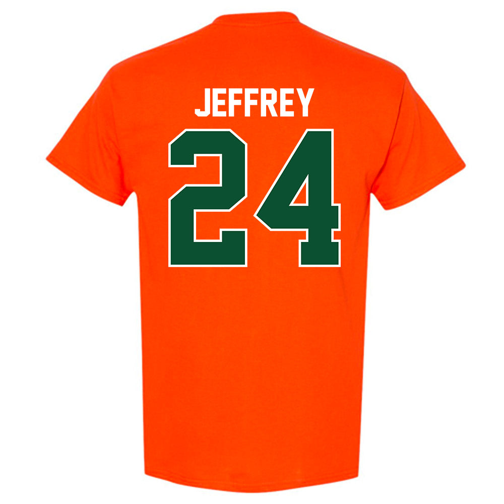 Miami - NCAA Baseball : Donavan Jeffrey - Sports Shersey T-Shirt-1