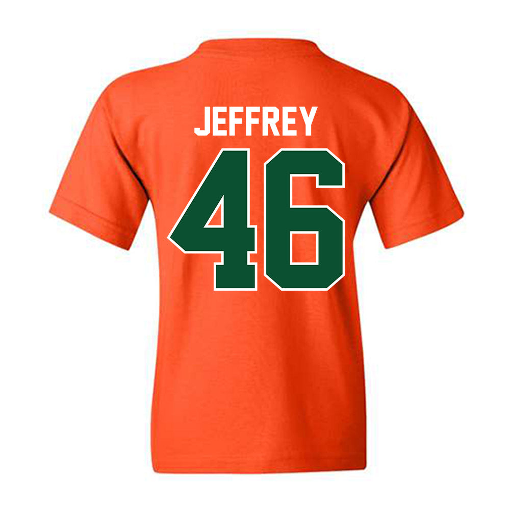 Miami - NCAA Baseball : Donavan Jeffrey - Sports Shersey Youth T-Shirt-1