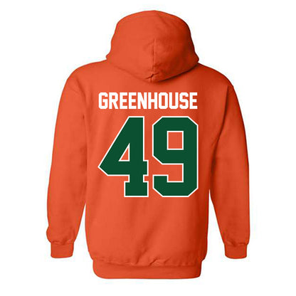 Miami - NCAA Baseball : Mason Greenhouse - Sports Shersey Hooded Sweatshirt-1