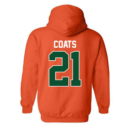 Miami - NCAA Baseball : TJ Coats - Sports Shersey Hooded Sweatshirt-1