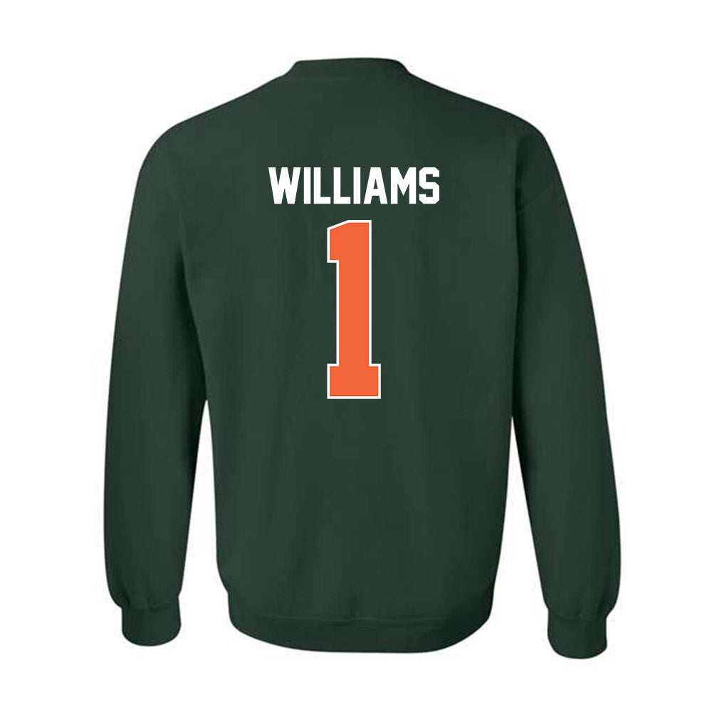 Miami - NCAA Women's Basketball : Camille Williams - Sports Shersey Crewneck Sweatshirt-1
