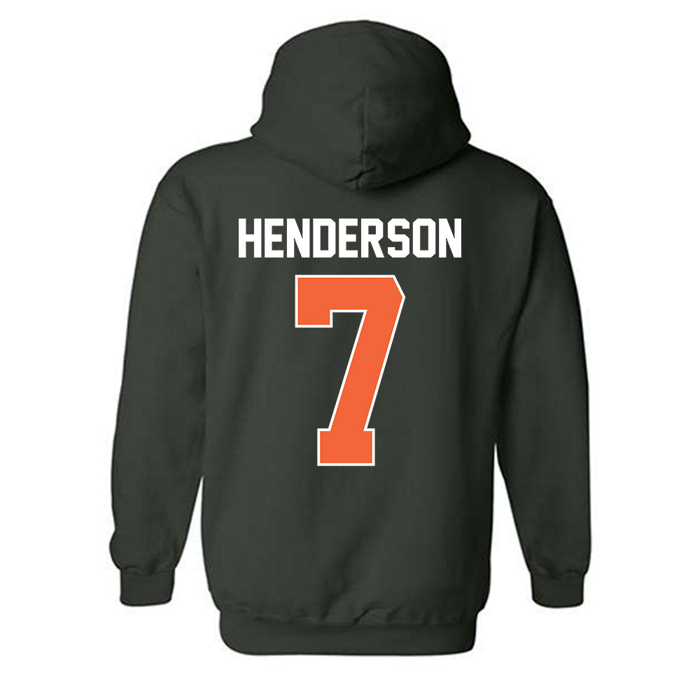 Miami - NCAA Men's Basketball : Shelton Henderson - Sports Shersey Hooded Sweatshirt-1