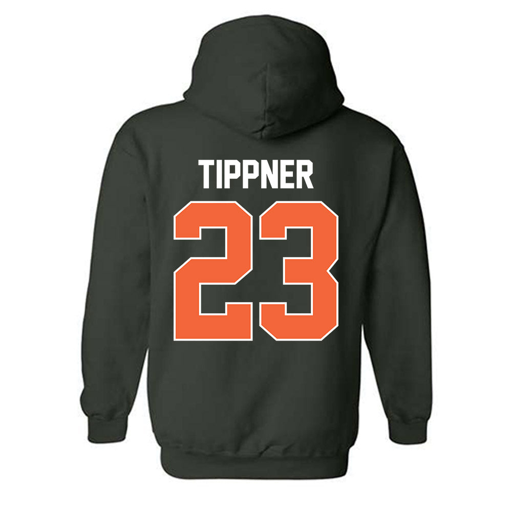 Miami - NCAA Women's Basketball : Meredith Tippner - Sports Shersey Hooded Sweatshirt-1