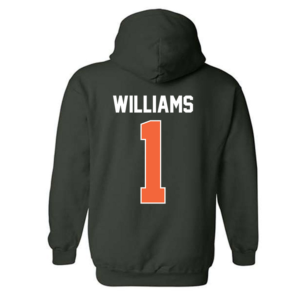 Miami - NCAA Women's Basketball : Cameron Williams - Sports Shersey Hooded Sweatshirt-1