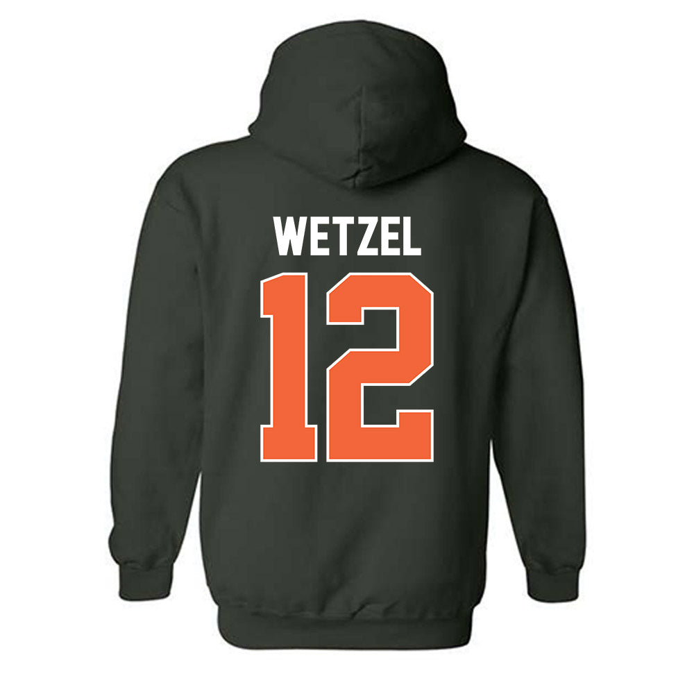 Miami - NCAA Women's Basketball : Natalie Wetzel - Sports Shersey Hooded Sweatshirt-1
