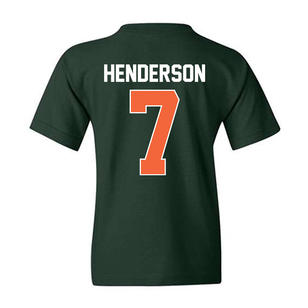 Miami - NCAA Men's Basketball : Shelton Henderson - Sports Shersey Youth T-Shirt-1