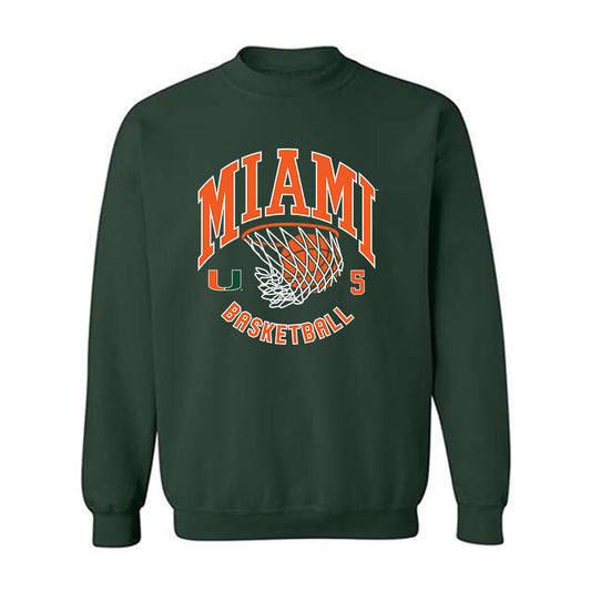 Miami - NCAA Men's Basketball : Malik Reneau - Sports Shersey Crewneck Sweatshirt-0