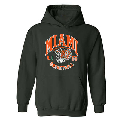 Miami - NCAA Men's Basketball : Acaden Lewis - Sports Shersey Hooded Sweatshirt-0