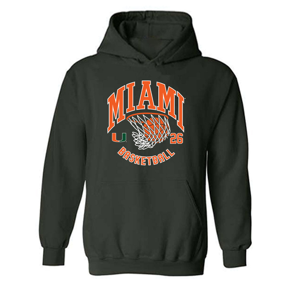 Miami - NCAA Women's Basketball : Dayana Mendes - Sports Shersey Hooded Sweatshirt-0