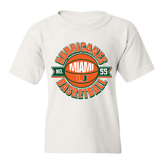Miami - NCAA Men's Basketball : Acaden Lewis - Sports Shersey Youth T-Shirt-0