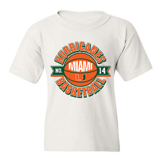 Miami - NCAA Men's Basketball : Noam Dovrat - Sports Shersey Youth T-Shirt-0