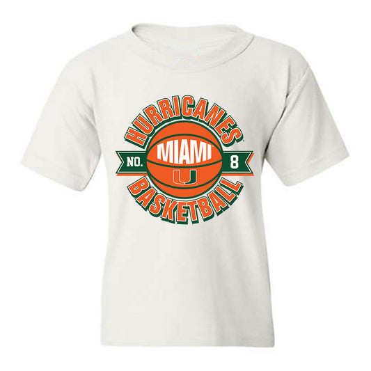 Miami - NCAA Men's Basketball : Ernest Udeh Jr. - Sports Shersey Youth T-Shirt-0