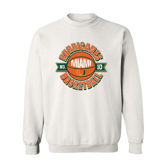 Miami - NCAA Men's Basketball : Tru Washington - Sports Shersey Crewneck Sweatshirt-0