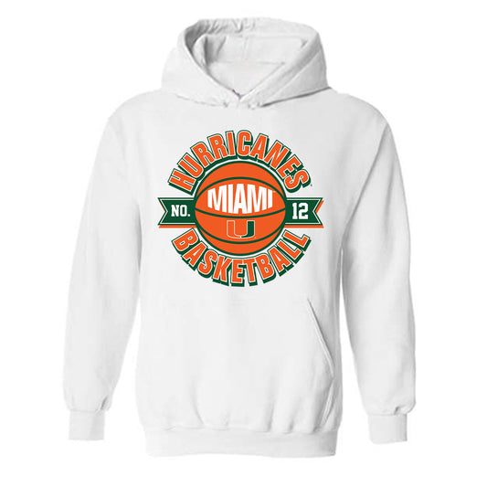 Miami - NCAA Men's Basketball : John Laboy II - Sports Shersey Hooded Sweatshirt-0