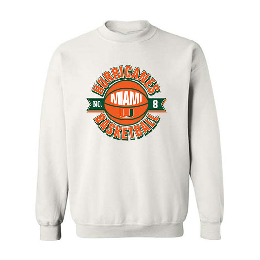 Miami - NCAA Men's Basketball : Ernest Udeh Jr. - Sports Shersey Crewneck Sweatshirt-0