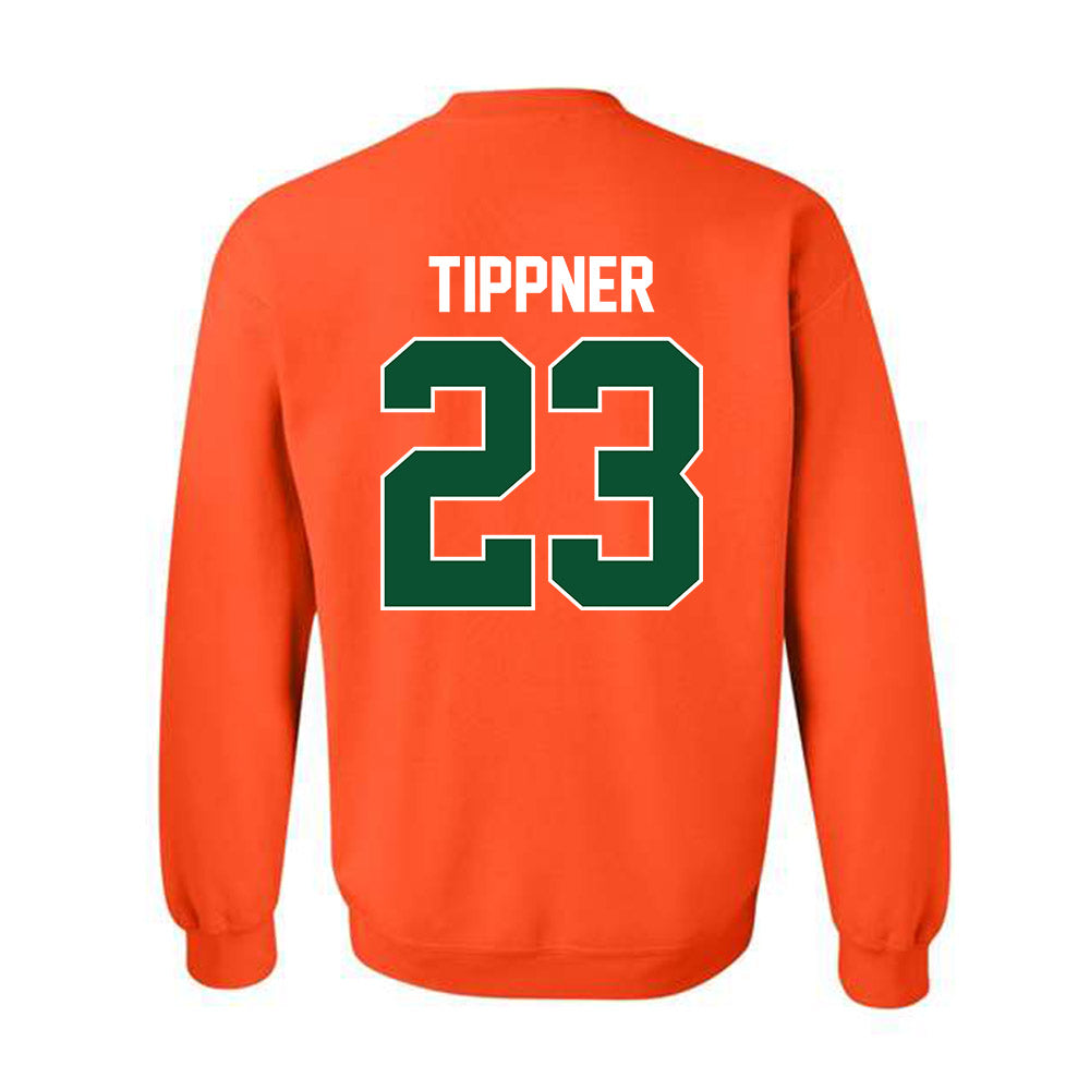 Miami - NCAA Women's Basketball : Meredith Tippner - Sports Shersey Crewneck Sweatshirt-1