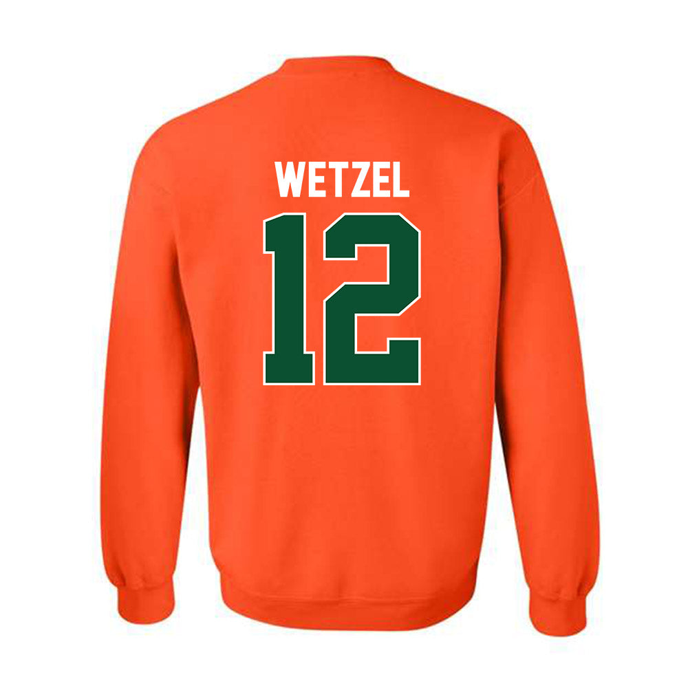 Miami - NCAA Women's Basketball : Natalie Wetzel - Sports Shersey Crewneck Sweatshirt-1