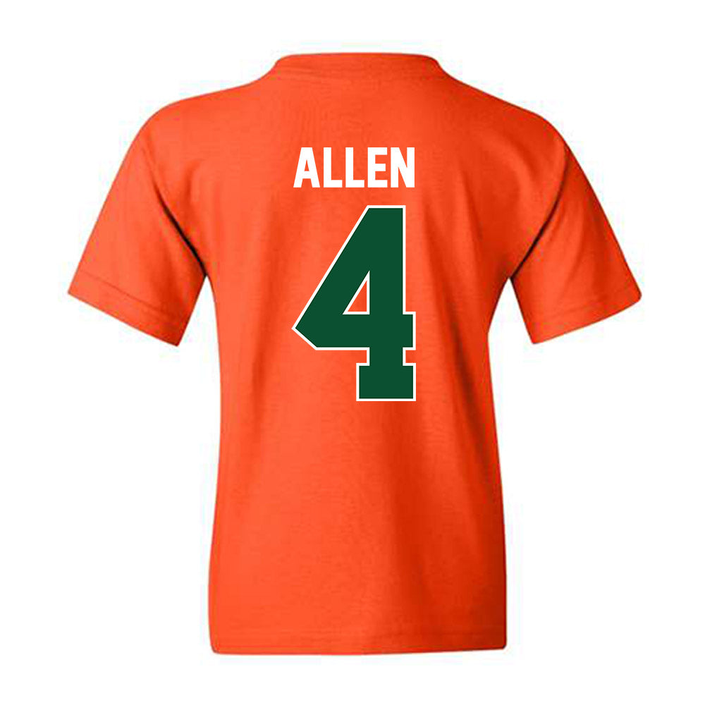 Miami - NCAA Men's Basketball : Marcus Allen - Sports Shersey Youth T-Shirt-1