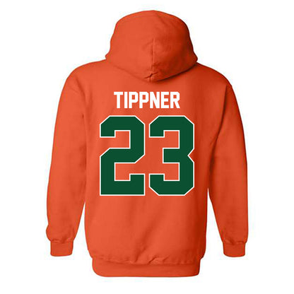 Miami - NCAA Women's Basketball : Meredith Tippner - Sports Shersey Hooded Sweatshirt-1