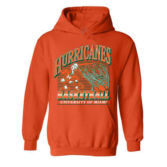 Miami - NCAA Men's Basketball : Somtochukwu Cyril - Sports Shersey Hooded Sweatshirt-0