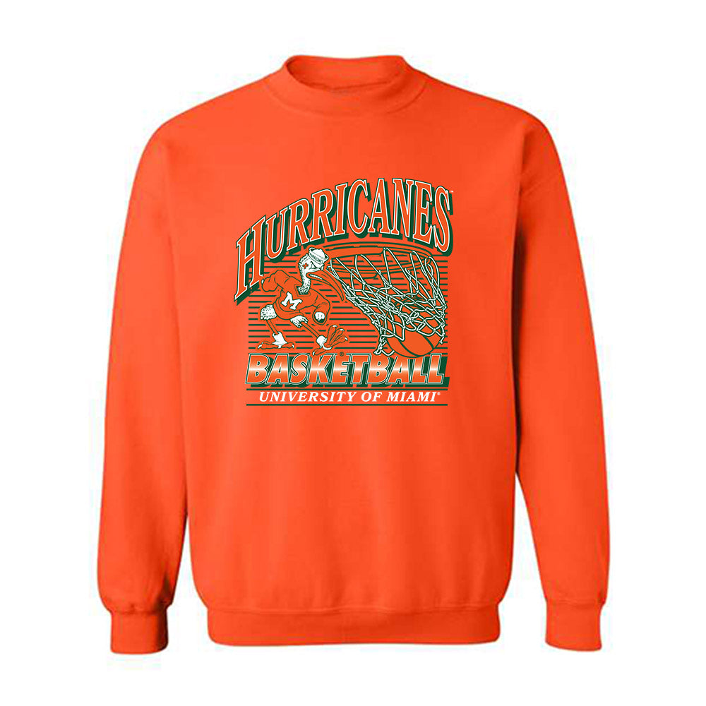 Miami - NCAA Men's Basketball : Somtochukwu Cyril - Sports Shersey Crewneck Sweatshirt-0