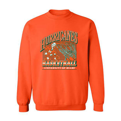 Miami - NCAA Men's Basketball : Somtochukwu Cyril - Sports Shersey Crewneck Sweatshirt-0
