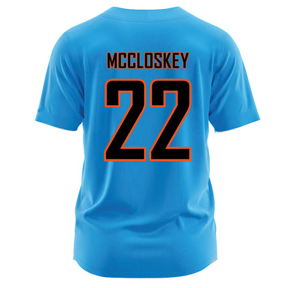 Oklahoma State - NCAA Softball : Elle Mccloskey - Blue Jersey-1