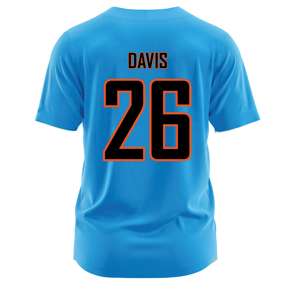 Oklahoma State - NCAA Softball : Rosie Davis - Blue Jersey