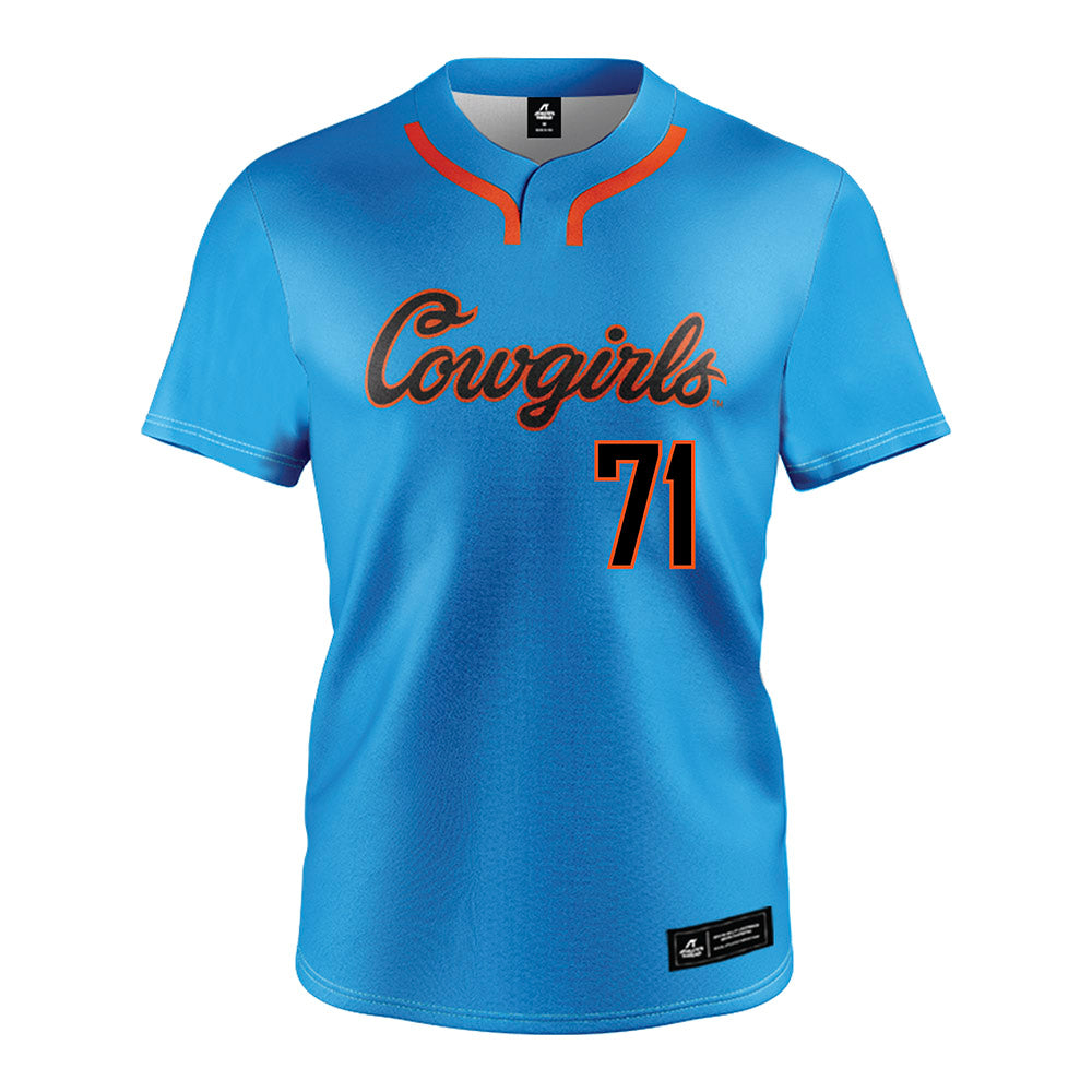 Oklahoma State - NCAA Softball : Jayden Jones - Blue Jersey-0