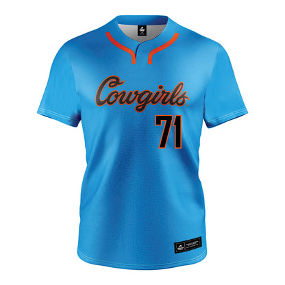 Oklahoma State - NCAA Softball : Jayden Jones - Blue Jersey-0