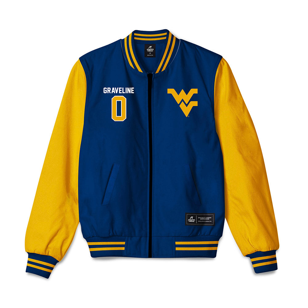 West Virginia - NCAA Baseball : Matthew Graveline - Bomber Jacket-0