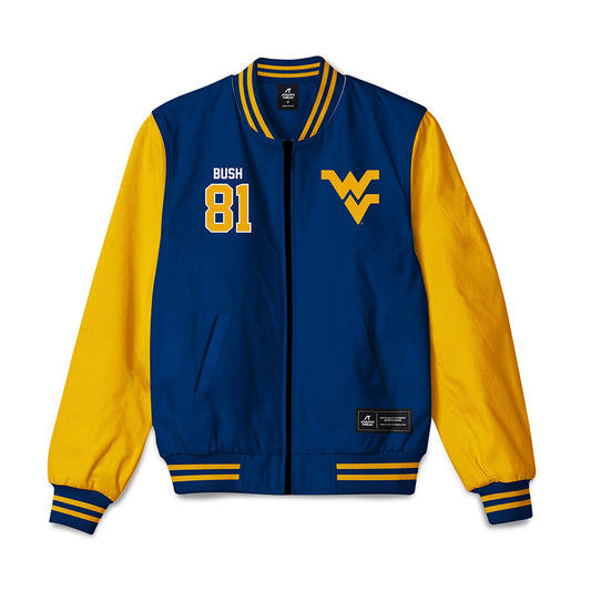 West Virginia - NCAA Football : Kade Bush - Bomber Jacket-0