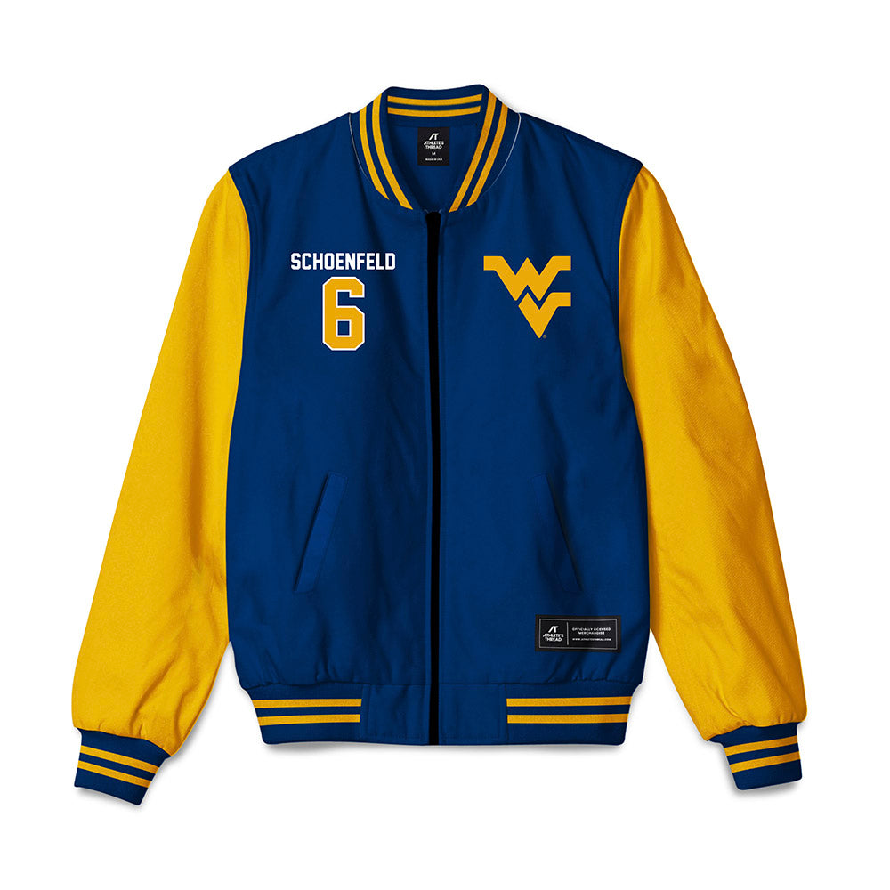West Virginia - NCAA Baseball : Paul Schoenfeld - Bomber Jacket-0