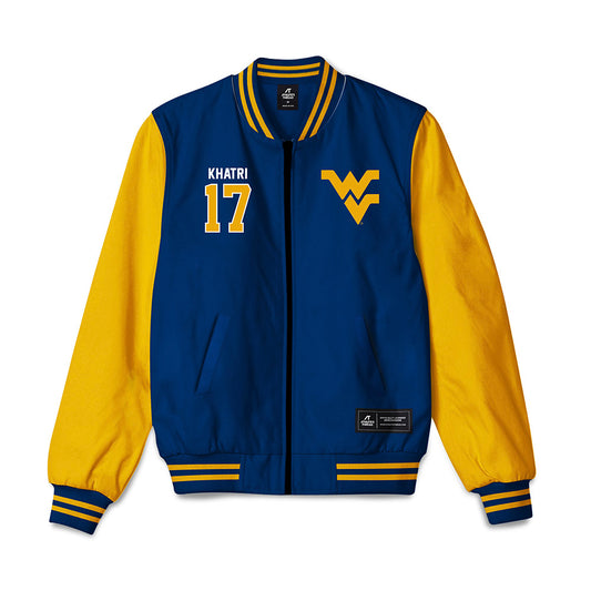 West Virginia - NCAA Football : Miles Khatri - Bomber Jacket-0