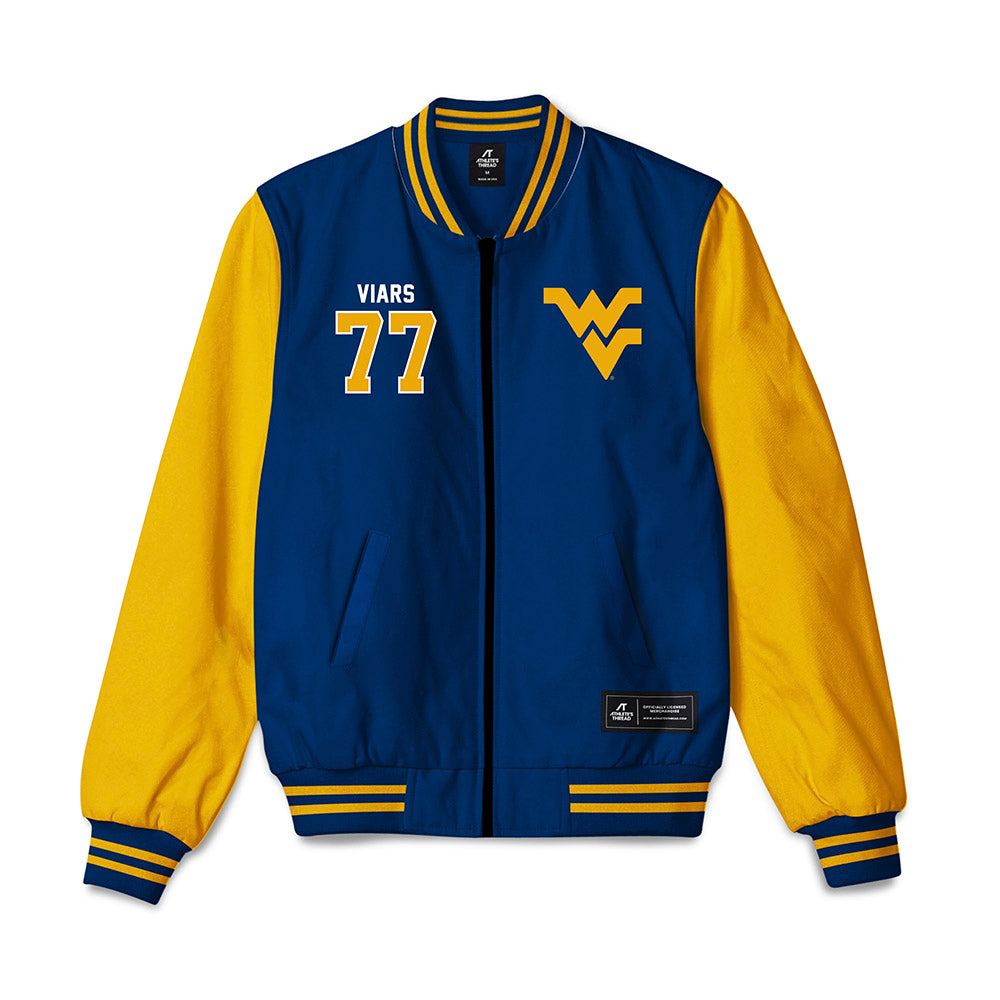 West Virginia - NCAA Baseball : Joshua Viars - Bomber Jacket-0