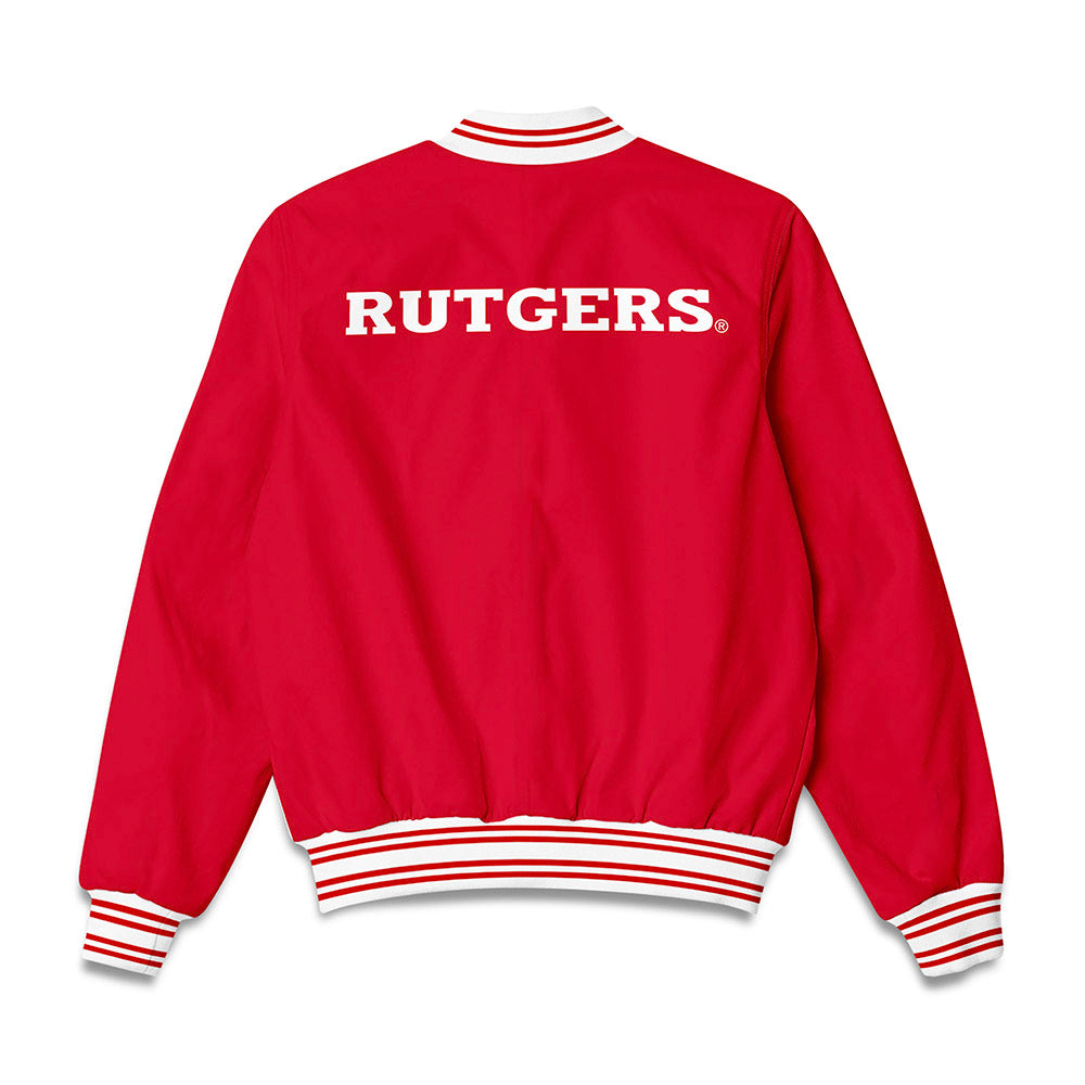 Rutgers - NCAA Football : Christopher Vigna - Bomber Jacket-1